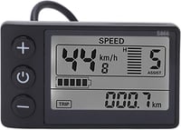 BuyWeek S866 Elektromos Kerékpár LCD Kijelző - 24/36/48V Sebességmérő, Kilométeróra, Vízálló 5 Tűs Csatlakozó, 22,2mm Kormányra 1