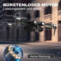 Tolatoyus 12PRO Drón 4K HD Kamerával, Kefe Nélküli Motorral, 5G WiFi FPV, 135° Állítható Kamera, Kezdőknek és Haladóknak, 2 Akkumulátorral,  3
