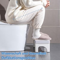 Összecsukható WC-zsámoly felnőtteknek - Fehér | Aranyér, székrekedés elleni segédeszköz 3