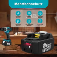 Energup 18V 8000mAh Li-ion Akkumulátor Csomag (2db) - Kompatibilis Makita BL1860B BL1850 BL1840 BL1830 Szerszámokkal - LED Töltésjelzővel 5