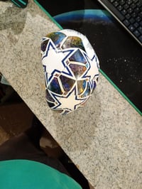Minge de fotbal Hy-Pro UEFA Champions League, mărimea 5, alb/albastru/verde, minge oficială licențiată pentru antrenament și meciuri 2