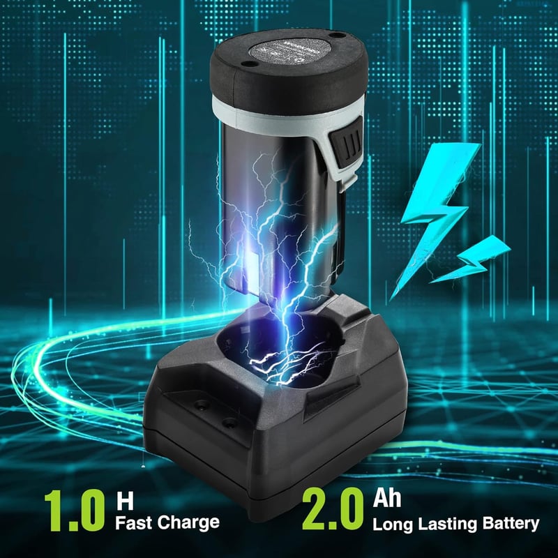 WORKPRO Elektromos Racsnis Kulcs Készlet, 12V, 55 Nm, 3/8" Méretű, LED Világítással, 2.0 Ah Akkumulátorral, 9 Dugókulccsal és Táskával