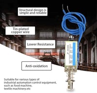 Hapivida JF-0530B Elektromágneses Szolenoid 12V 300mA 5N Húzó-Toló Típusú Lineáris Mágnes Ipari Automatizáláshoz - Kék 2