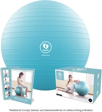 BABYGO Türkiz Fitness Labda Várandósoknak 65cm - Irodai és Jógahasználatra, Könyvvel 6