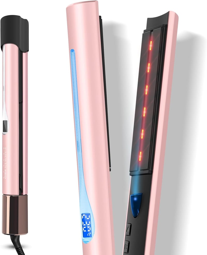 PARWIN PRO BEAUTY Infravörös Ionos Hajvasaló és Hajgöndörítő 2-in-1, 14 Hőfokozat 100-230°C, Kerámia Bevonat, Antisztatikus Hatás, Lila
