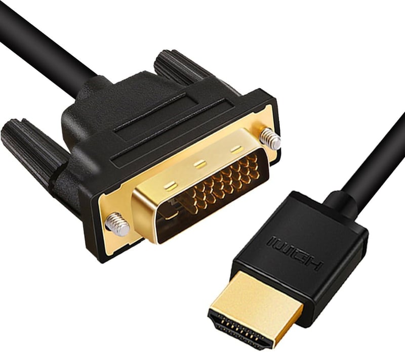 ANNNWZZD Kétirányú DVI-HDMI Kábel TV-hez és Monitorhoz, 1,5m