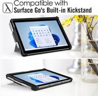 MoKo Microsoft Surface Go 4/3/2 Védőtok Stifttartóval és Kézpánttal - Fekete 4