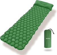 Deeplee Ultrakönnyű Kempingmatrac - Vízálló Egyszemélyes Túramatrac 190x58cm, Zöld - Túrázáshoz, Kempingezéshez, Strandoláshoz, 270kg Teherb 1