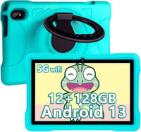 AOCWEI X700 10" Gyerektablet Android 13 Rendszerrel, 12GB RAM, 128GB Tárhely, 512GB Bővíthető, 5G WiFi, Octa-Core, 6000mAh, Gyerekzár, Zöld  1