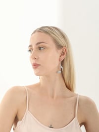 Aodun Jewelry Hangjegy Fülbevaló Nőknek - Hipoallergén Rozéarany és Ezüst Bevonatú Lógós Fülbevaló Kristály Díszítéssel - Ajándék Ékszer 6