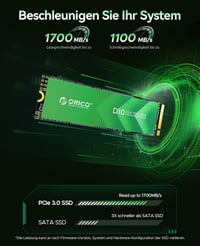 ORICO 128GB M.2 NVMe SSD - Nagy Sebességű Belső SSD Meghajtó TLC NAND Flash, 1700MB/s PCIe Gen3x4, 2280 Méret, Laptop és Asztali PC Kompatib 3