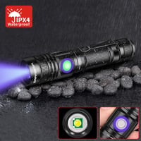 DARKBEAM UV Zseblámpa Szett - 365nm & 395nm, Újratölthető, Kisállat Vizelet Detektor, 2 db 7