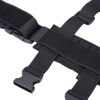 EXCELLENT ELITE SPANKER Taktikai Combtok Állítható Platform Molle Rendszerű Univerzális Táska Bal/Jobb Lábra Fekete Cordura Nylon 4