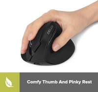DeLUX M618MINI Ergonomikus Vezeték Nélküli Egér - Újratölthető Vertikális Egér Kis Kezekhez, 6 Gomb, 4000 DPI, Bluetooth 5.2/2.4G Kettős Mód 6