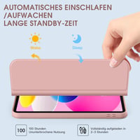 iPad 10. generációs rózsaszín tok levehető német billentyűzettel és ceruzatartóval, 10.9" (2022) 6