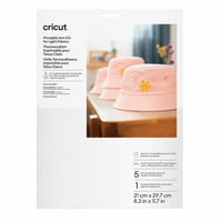 Cricut Nyomtatható Vasalható Fólia Világos Anyagokhoz, A4, Tintasugaras Nyomtatóhoz, 5 db, 21x29,7 cm, Cricut Joy Xtra, Explore, Maker 1