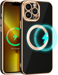 Apple iPhone 13 Pro MagSafe Mágneses Tok Fekete-Rosegold 1