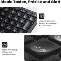 UGREEN Bluetooth billentyűzet-egér szett, vezeték nélküli, német kiosztás 5