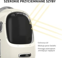 PETKIT Utazó Hátizsák Kutyáknak és Macskáknak - Beépített Ventilátorral és LED Világítással, Tágas Szellőzés, Könnyű Súly, Levehető Elemekke 4