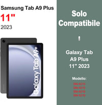 JADEMALL Bluetooth Billentyűzetes Tok Samsung Galaxy Tab A9+/A9 Plus 11" Tablethez, Tolltartóval, Sötétzöld-Fehér, SM-X210/X215/X216/X218 Mo 2