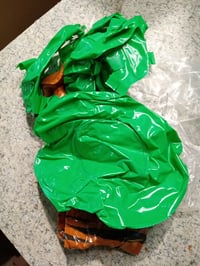 Palmier gonflabil Relaxdays, 80 cm, Verde-Maro, Decorațiune pentru piscină și petrecere, Decor tropical de vară, Utilizat (stare: vezi a 2-a imagine) 2
