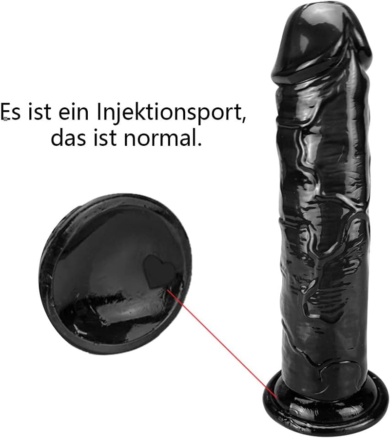 Óriási 25cm-es Fekete Realisztikus Dildó Tapadókoronggal - XXL Méretű G-pont és Anális Stimuláló