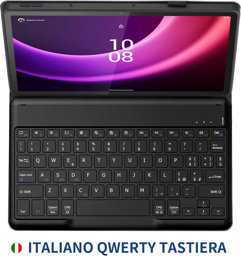 Lenovo Tab P11 (2. gen) 11.5" EasyAcc olasz bluetooth billentyűzetes tok - fekete