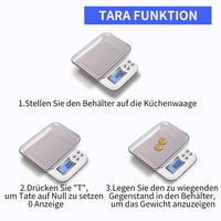 KUBEI digitális konyhai mérleg 1kg/0,01g - USB töltés, nagy pontosságú, ékszerhez, pénzérméhez 6