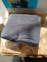 Nafukovacie kreslo a jednolôžko Intex 66551NP 2 v 1 s opierkami na ruky a držiakom na pohár, sivé, 117x224x66 cm 2