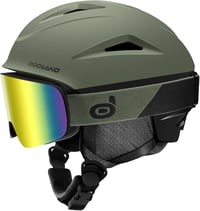 Odoland Sí Sisak és Szemüveg Szett - Kék Polikarbonát Bukósisak Flow-Tech Szellőzéssel, UV400 Védelem, Férfi, Női és Ifjúsági Méretben, Hegy 1