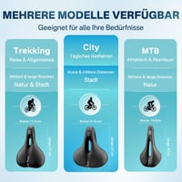 YOUNGDO Ergonomikus Kerékpár Nyereg, Memóriahabos Kényelmes Üléspárna, Vízálló, Légáteresztő, Ütéselnyelő, Férfi és Női Városi Biciklihez, F 6