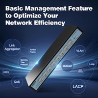 SODOLA 10G Menedzselhető Hálózati Switch 8 SFP+ Porttal - Fali, Ventilátor Nélküli, 160G Sávszélesség, VLAN/QoS/LACP Támogatás, NAS/Szerver  5