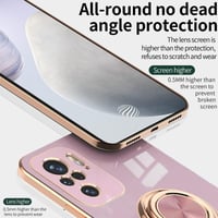 Xiaomi Redmi Note 10 Női Tok Gyűrűs Állvánnyal - Világoskék 3