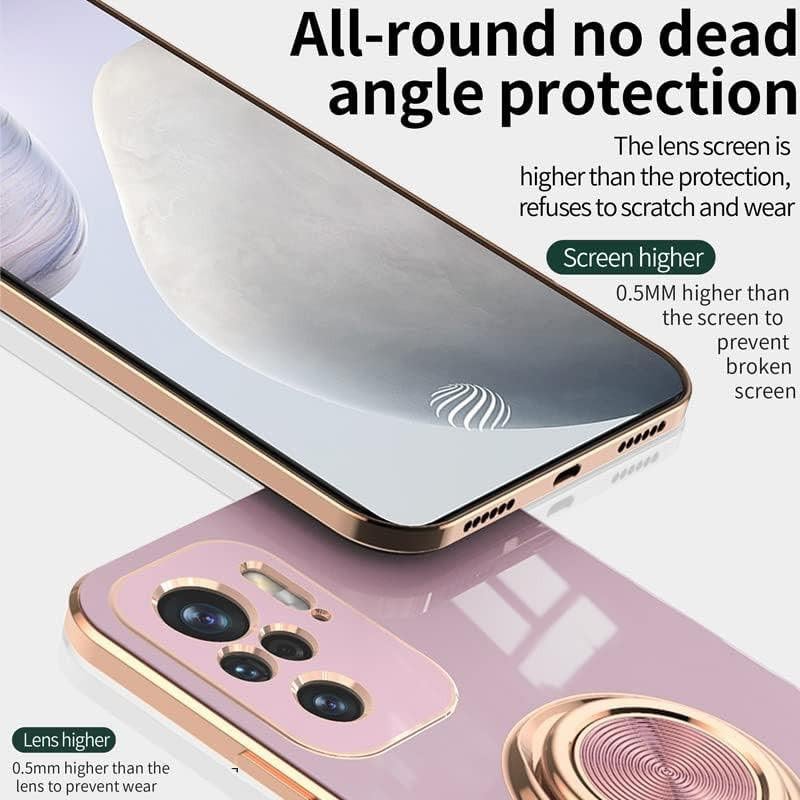Xiaomi Redmi Note 10 Női Tok Gyűrűs Állvánnyal - Világoskék