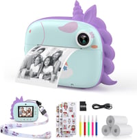 HiMont Gyermek Instant Fényképezőgép - 20MP Digitális Kamera Nyomtatóval, 32GB Kártyával, 1080P Videó, Színes Filcekkel, 3-14 Éves Gyerekekn 1