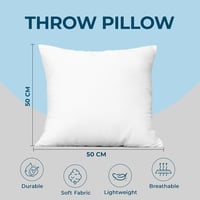 Utopia Bedding 4 db-os Fehér Párna Belső 50x50 cm - Töltelék Díszpárnához, Kanapéhoz 5