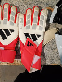 adidas Predator Match golmanske rukavice - bijelo/crveno/crne, veličina 8 - unisex — mrljave, prljave i smrdljive (stanje: vidi 2. sliku) 5