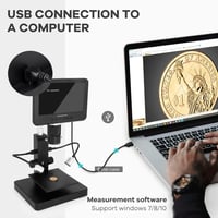 Andonstar AD246S-P HDMI Digitális Mikroszkóp 7" Képernyővel, 4000x Nagyítás, 2160P UHD Videófelvétel, Érmevizsgáló és Biológiai Készlet Feln 7