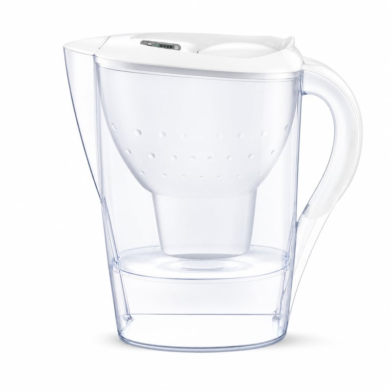 Cană filtrantă BRITA Marella, fără cartuș Maxtra Pro Pure Performance, alb, 2,4 L - utilizat (stare: vezi a 2-a fotografie)