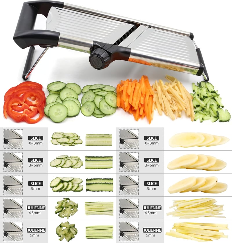 Chef's Inspirations Profi Mandoline Zöldségszeletelő és Julienne Vágó