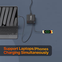 Baseus 165W GaN USB-C töltőállomás 6 portos, MacBook/iPhone/Samsung kompatibilis 7