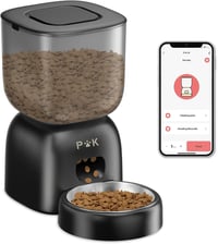 PUPPY KITTY Automata Macska Etető WiFi Applikációval, Rozsdamentes Acél Tállal, 10 Étkezés Naponta, Hangrögzítés, Dupla Tápellátás, 3L Kapac - Black 1
