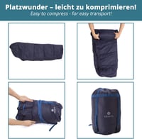 Valuents 3-4 évszakos ultrakönnyű hálózsák 215cm, mikroszálas töltettel + alvómaszk 5