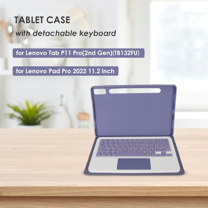 Yunseity Tab P11 Pro 2. Gen mágneses, levehető billentyűzetes tok - 11,2" fekete