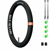 Cameră de aer pentru bicicletă AVVS Tech 20 inch 20x1.75-2.125 (47/62-406) Butil, valvă auto AV 40, pentru BMX, bicicletă pentru copii, bicicletă pliabilă, remorcă — set 1 bucată 2