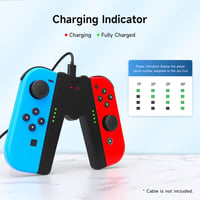 Nintendo Switch Joy-Con markolat, USB-C töltős, V-alakú kontroller - Fekete 4