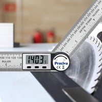 Preciva digitális szögmérő 400mm rozsdamentes acél szögmérő 180° forgatható 7