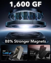 ESR 15W MagSafe autós töltő iPhone 15/14/13-hoz, Qi2 tanúsított, fekete 5