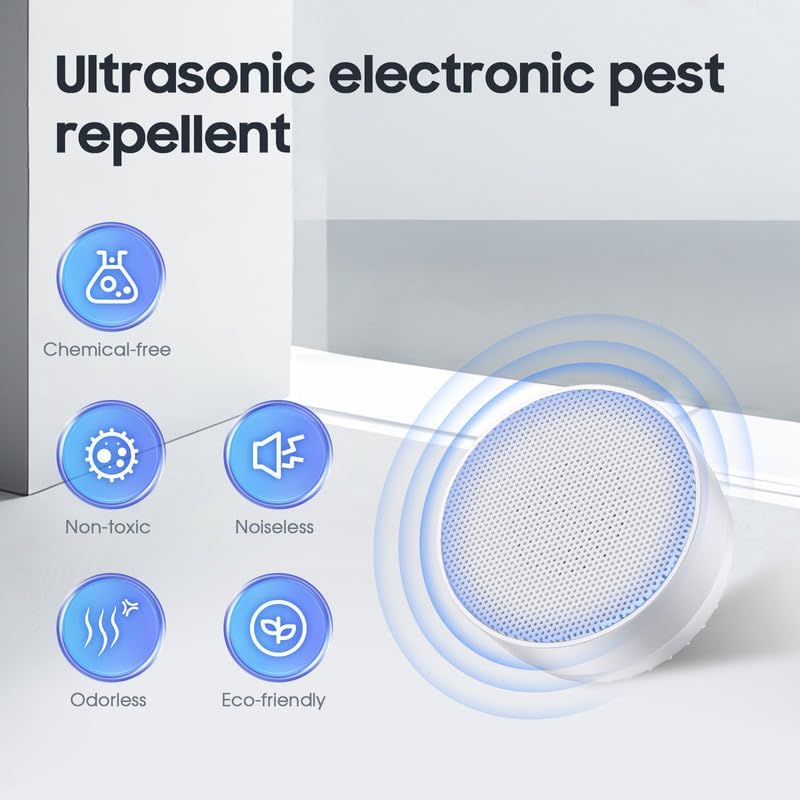 Bubbacare Ultrahangos Rovarriasztó Szett - 2db Elektromos Szúnyogriasztó Éjszakai Fénnyel, Hatékony Egér, Pók, Csótány, Légy és Bolha Elleni