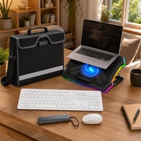Studentski laptop set: 15,6" vodootporna torba + bežični set + hladnjak s 5 ventilatora + SSD kućište 1